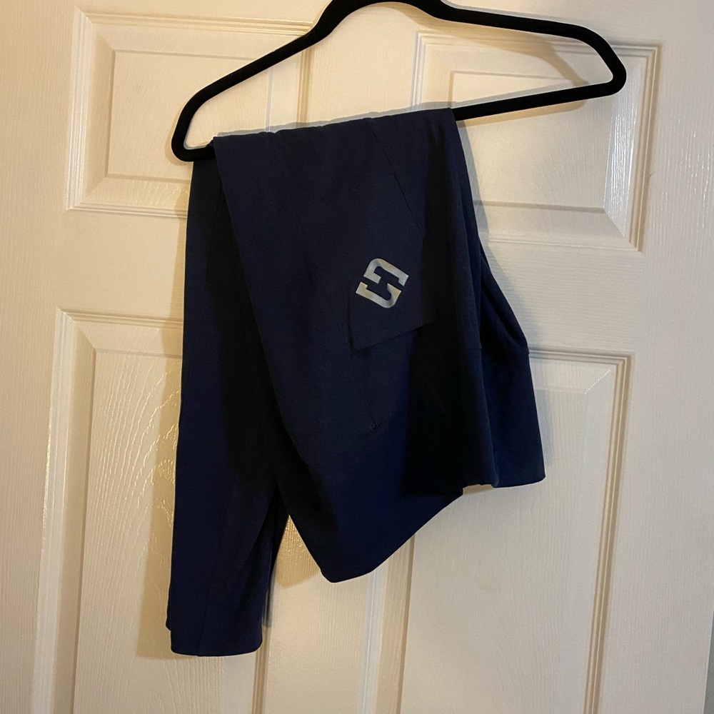 Superfit Hero Full Length Leggings-Heathered Navy Blue-Women’s XL